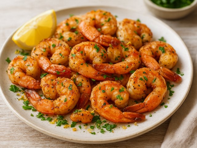 4 Minute Spicy Garlic Shrimp