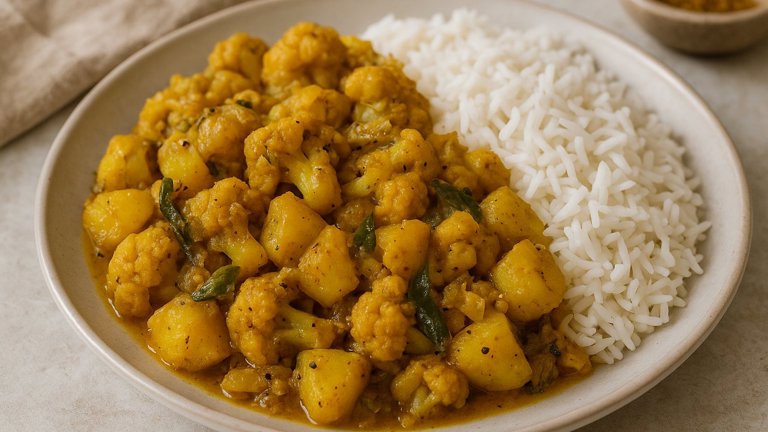Aloo Gobi (Curried Cauliflower And Potatoes)