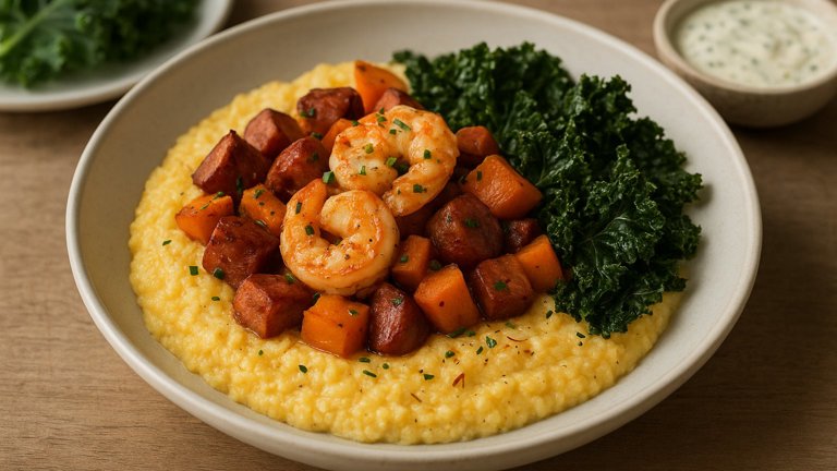 Andouille Shrimp & Grits