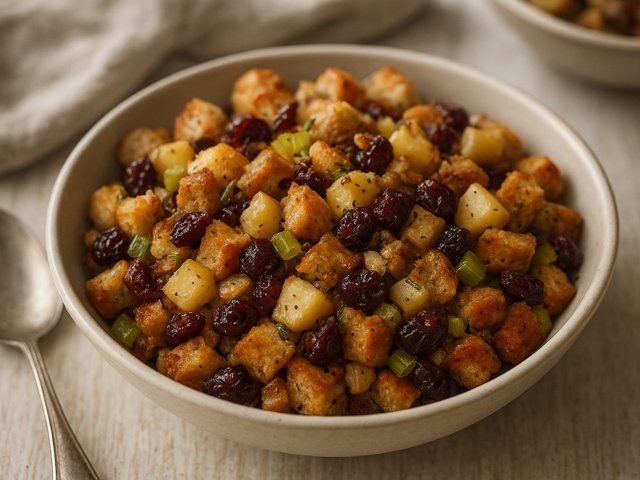 Apple And Cherry Bread Stuffing