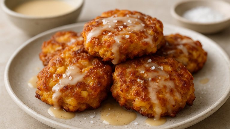 APPLE-CHEDDAR FRITTERS