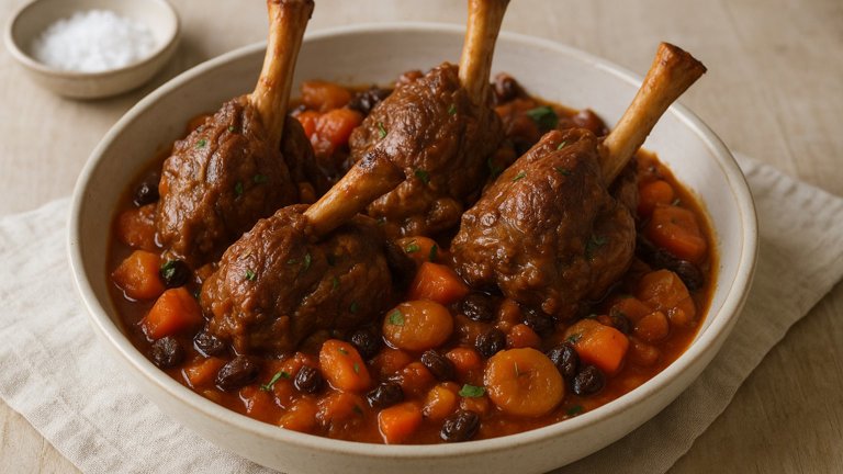 Apricot-Braised Lamb Shanks