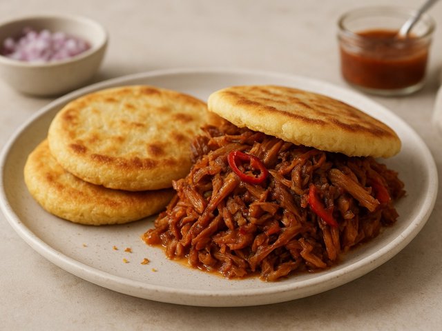 Arepas WITH Jackfruit “Carnitas”