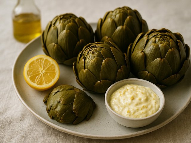 Artichokes With Preserved Lemon Aioli