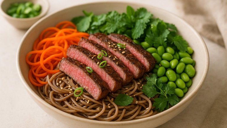 Asian Steak Noodle Bowl