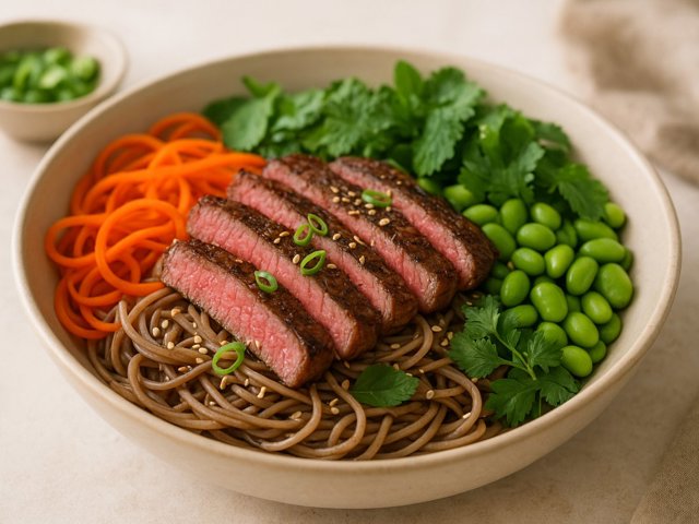 Asian Steak Noodle Bowl