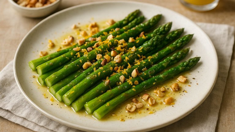 Asparagus With Orange And Hazelnuts