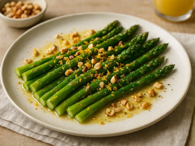 Asparagus With Orange And Hazelnuts
