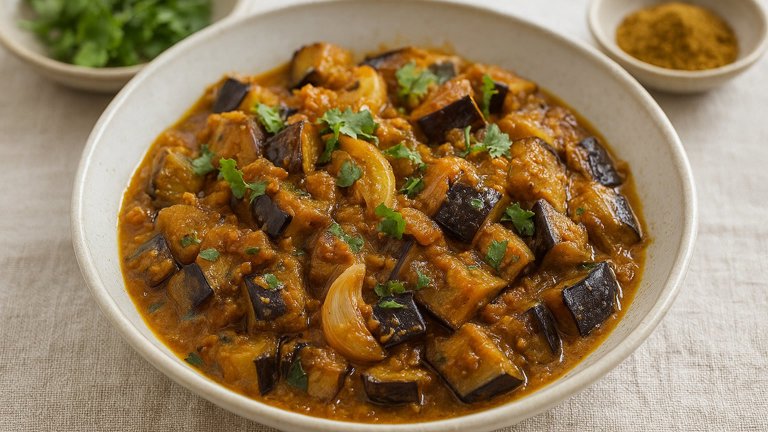 Aubergine And Shallot Curry