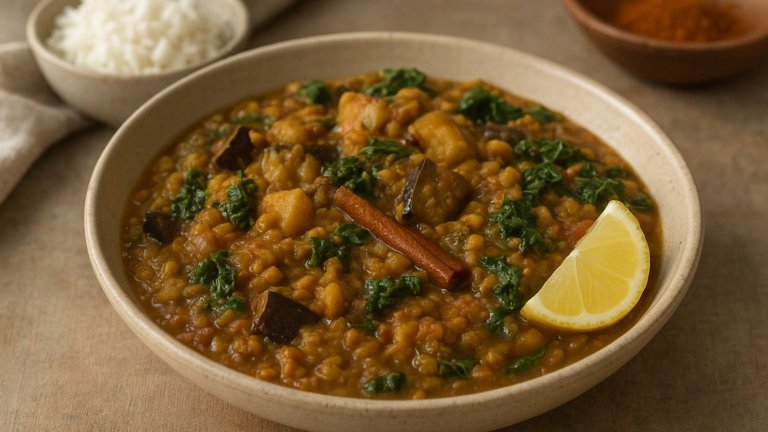 Aubergine Dhansak