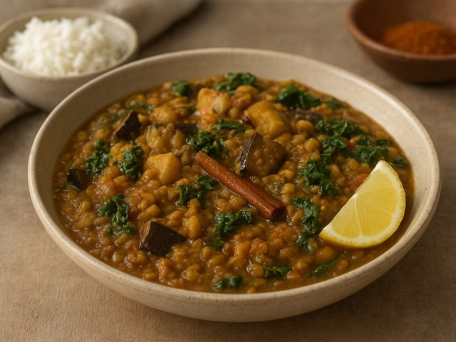 Aubergine Dhansak