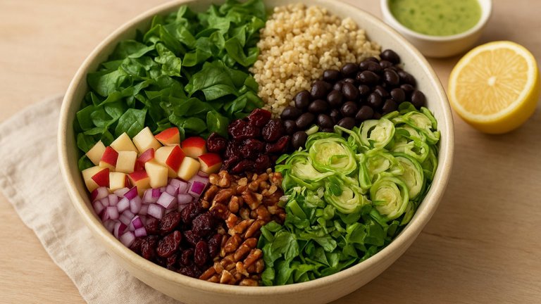 Autumn Chopped Salad Bowl with Cilantro-Lime Dressing