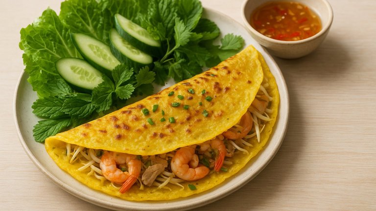 Bánh Xèo (Savory Vietnamese Filled Crêpes)