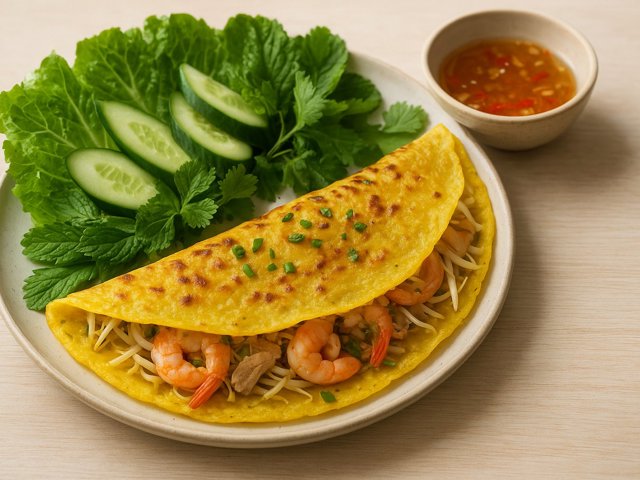 Bánh Xèo (Savory Vietnamese Filled Crêpes)