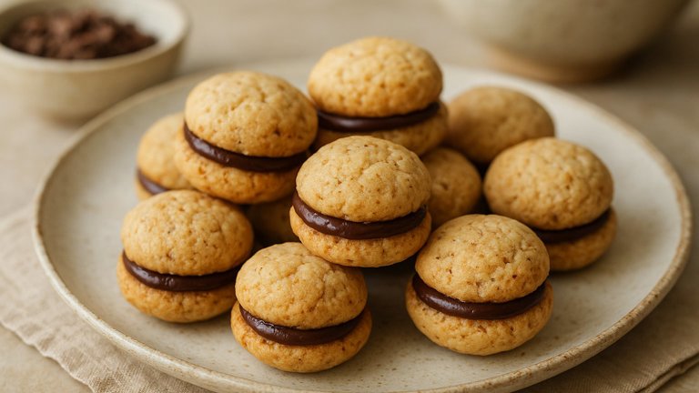 Baci Di Dama (Chocolate-Filled Hazelnut Cookies)