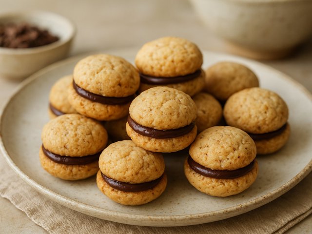 Baci Di Dama (Chocolate-Filled Hazelnut Cookies)
