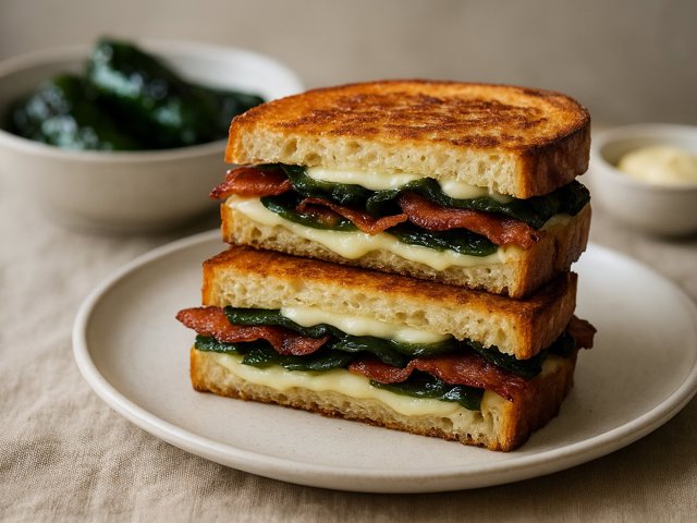 Bacon AND Poblano Grilled Cheese