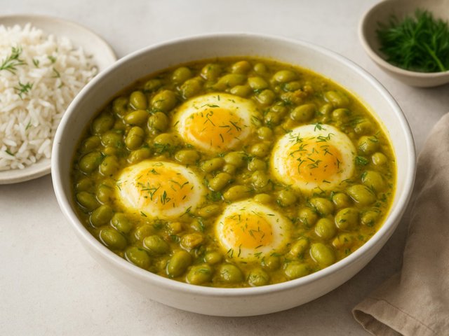 Baghali Ghatogh (Iranian Fava Bean Stew With Eggs)