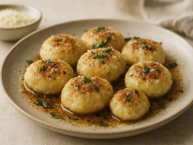 Baked Gnudi With Brown Butter And Sage