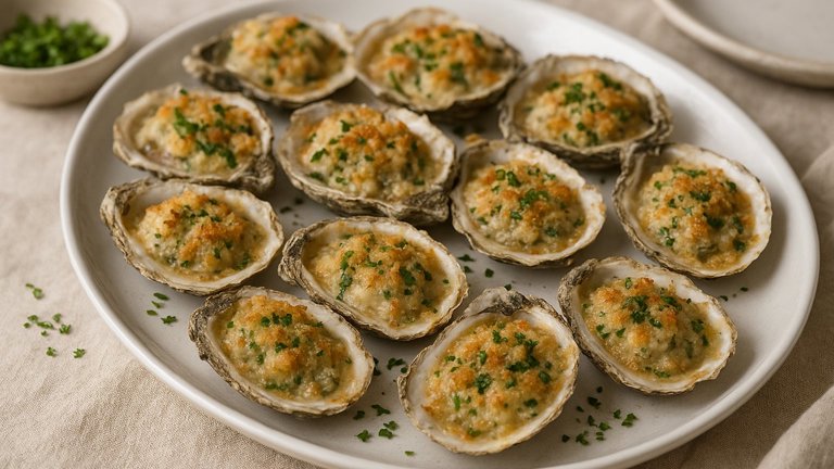Baked Oysters On The Half Shell