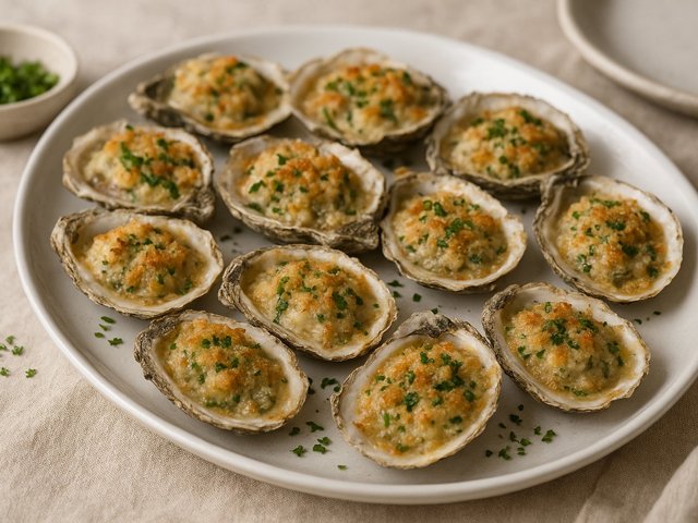 Baked Oysters On The Half Shell