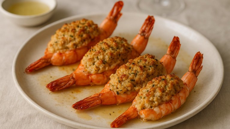Baked Stuffed Jumbo Shrimp