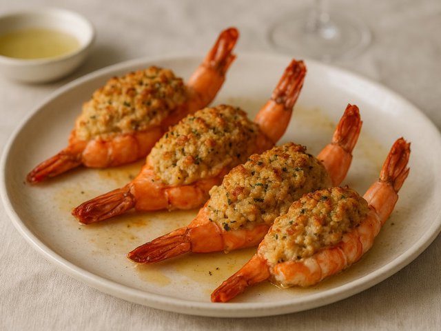 Baked Stuffed Jumbo Shrimp