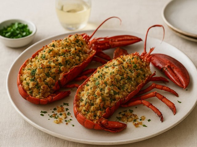Baked Stuffed Lobster