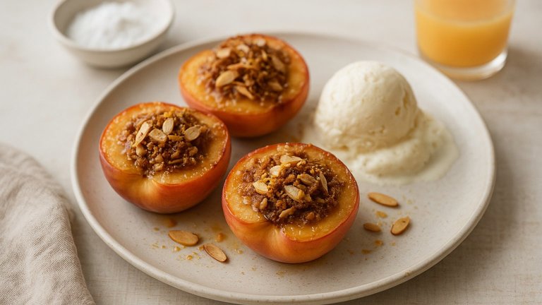 Baked Stuffed Peaches