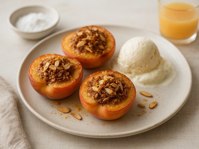 Baked Stuffed Peaches