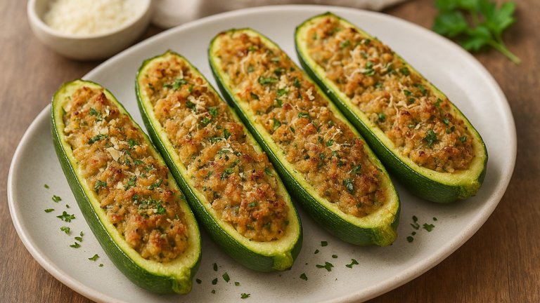 Baked Stuffed Zucchini