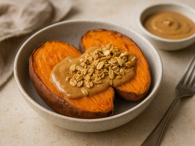 Baked Sweet Potato Bowl With Nut Butter