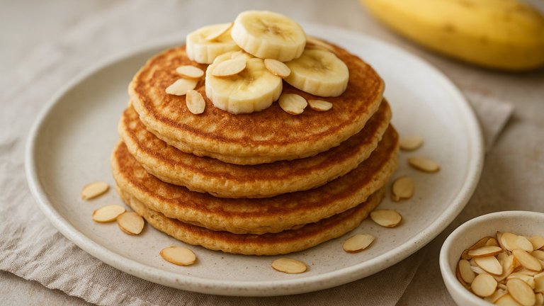 Banana Almond Paleo Pancakes