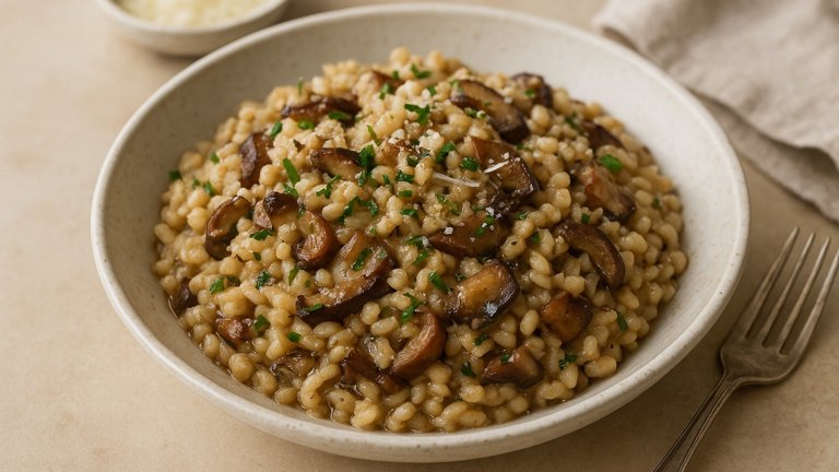 Barley “Risotto” With Mushrooms