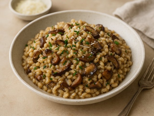 Barley “Risotto” With Mushrooms