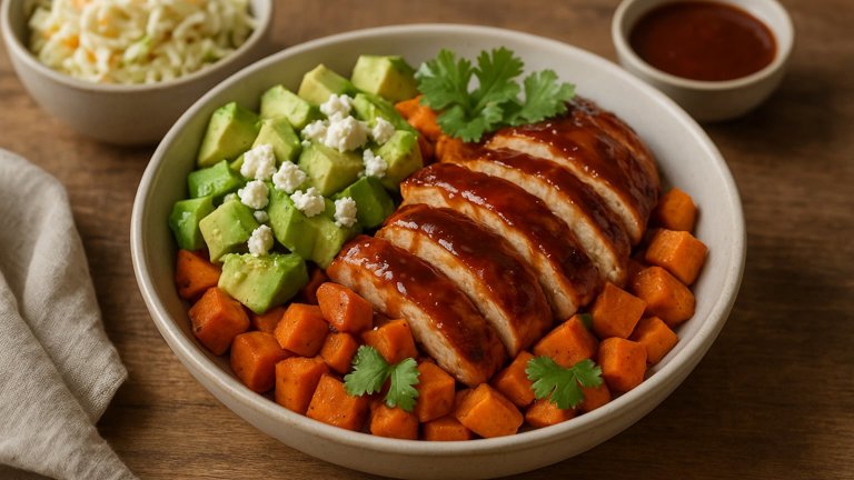 BBQ Chicken Sweet Potato Bowls