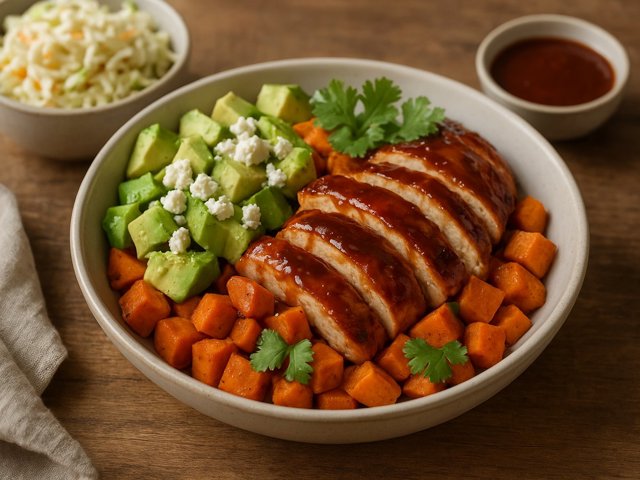 BBQ Chicken Sweet Potato Bowls