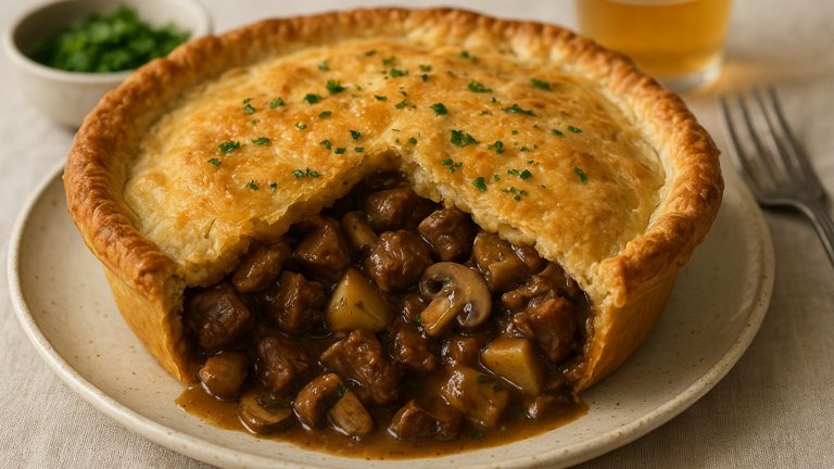 Beef Ale & Mushroom Pie