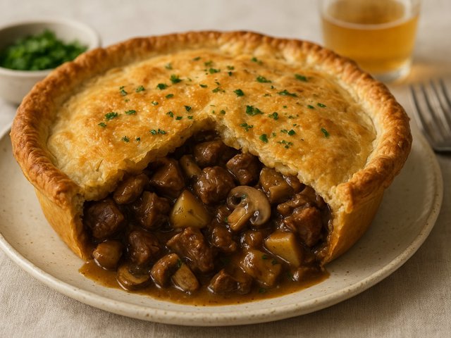 Beef Ale & Mushroom Pie