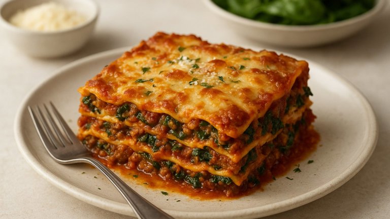 Beef & Spinach Lasagna