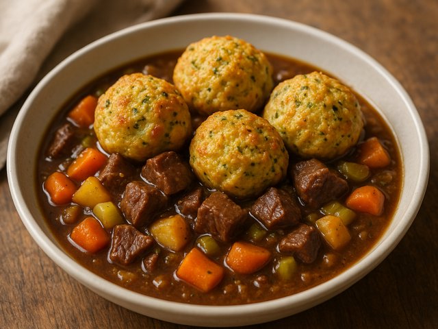 Beef Stew & Crispy Dumplings