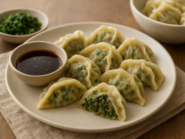 Beef With Chinese Mustard Greens Dumplings