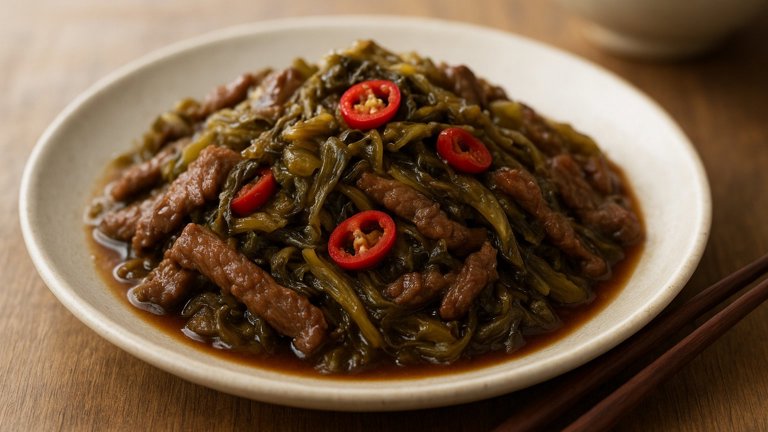 Beef With Pickled Chinese Mustard Greens