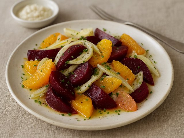 Beet, Fennel, And Citrus Salad With Horseradish