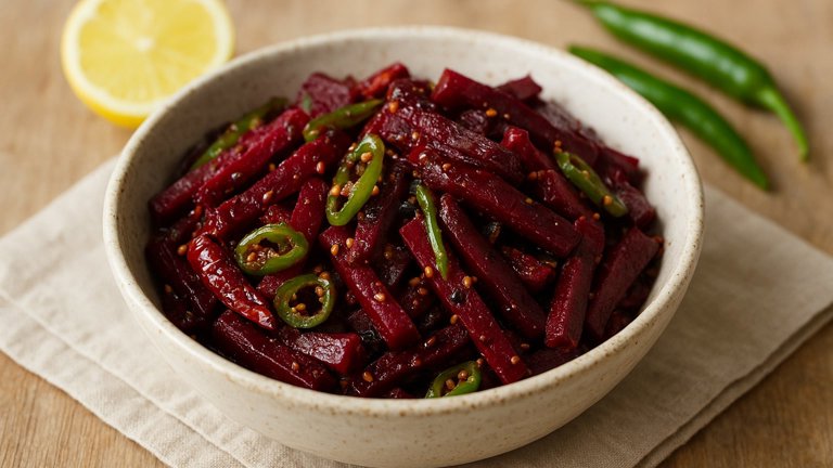 Beetroot AND Green Chilli Pickle