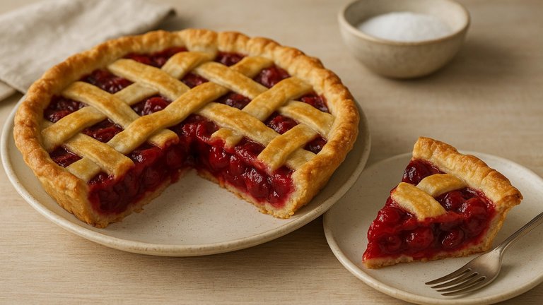 Berry Or Cherry Pie With Canned Or Bottled Fruit