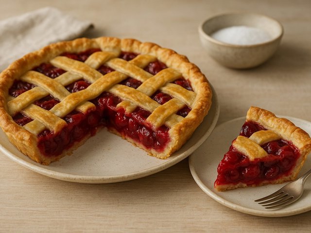 Berry Or Cherry Pie With Canned Or Bottled Fruit