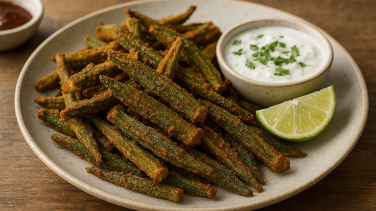 Bhindi Kurkuri (Crispy Indian-Style Fried Okra)