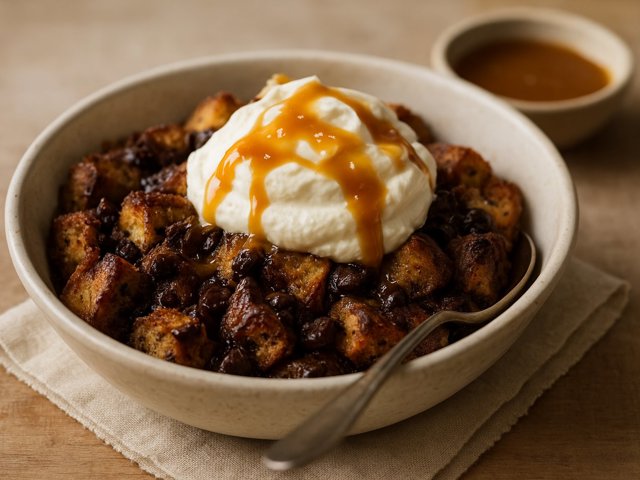 Bittersweet Chocolate Bread Pudding