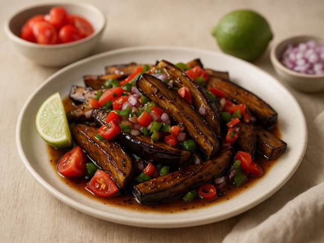 Black Pepper & Soy Aubergines